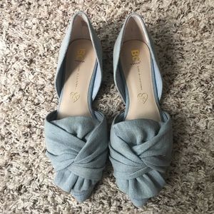 BC Footwear Snow Cone Ballet  Denim Flats size 7